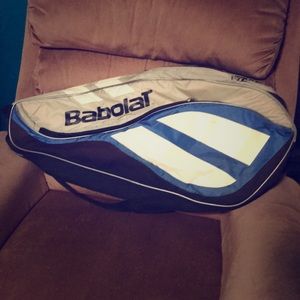 Babolat tennis bag, blue, holds 6 racquets